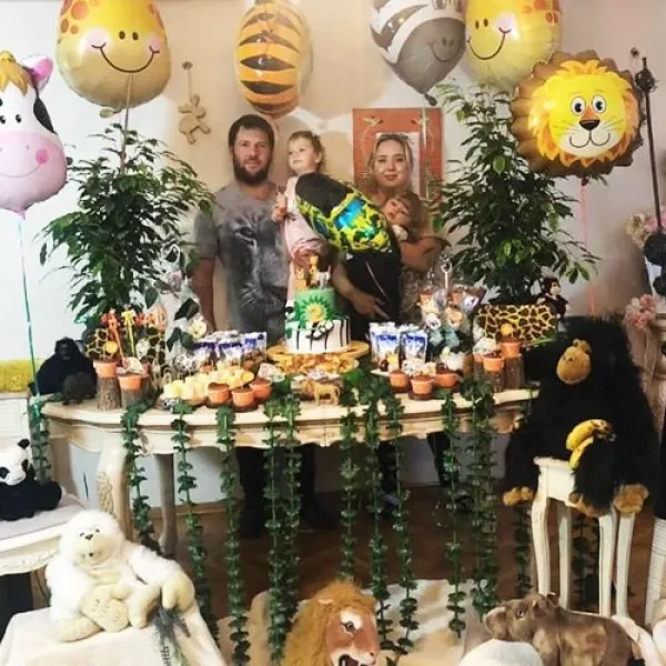 Safari Sevimli Hayvanlar Folyo Balon Seti (55-60 cm) 5 Adet