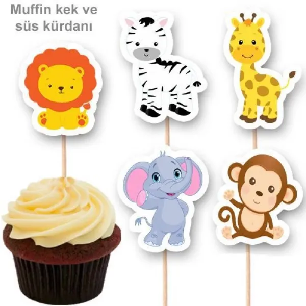 Safari Temalı Şekilli Kürdan 10 Adet