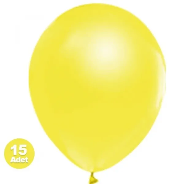 Sarı Pastel Balon 15 Adet
