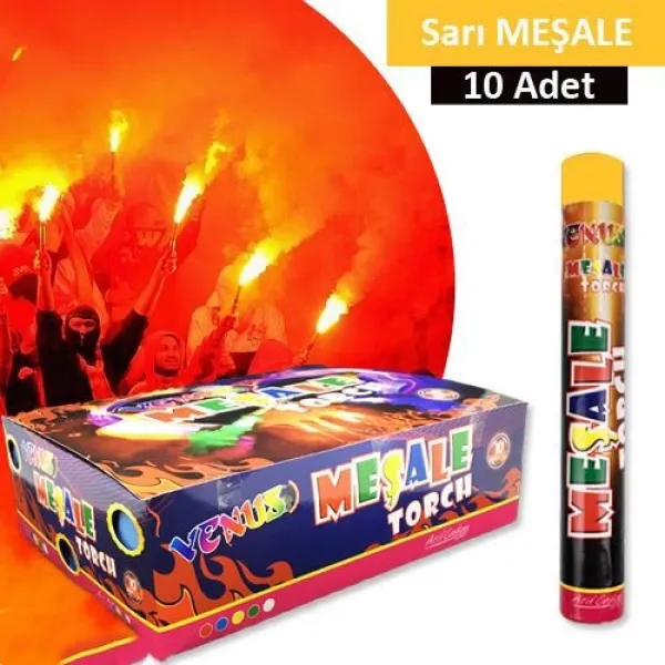 Sarı Meşale 10 Adet