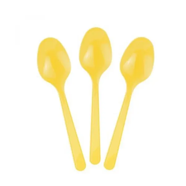 Sarı Plastik Kaşık Lüks (25 adet)