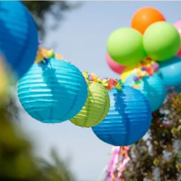 30 cm Sarı Yuvarlak Fener Süs 1 Adet