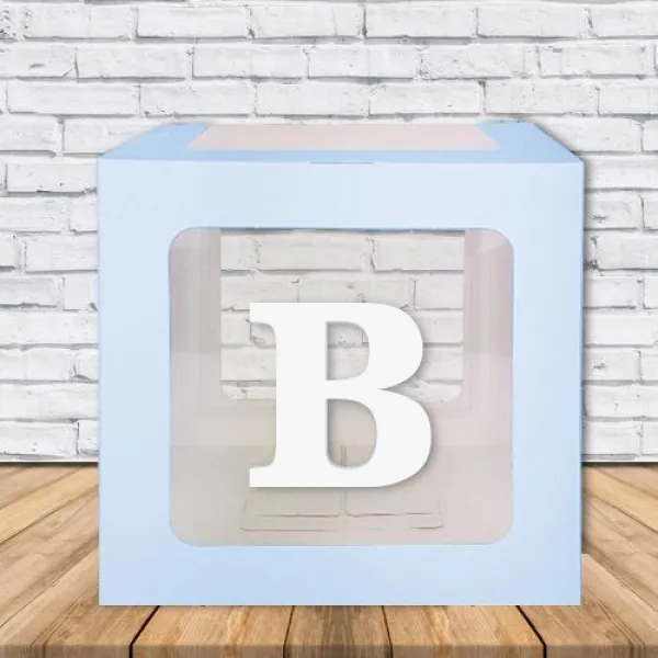 Şeffaf Kutu Harf Mavi 25 cm Adan Zye
