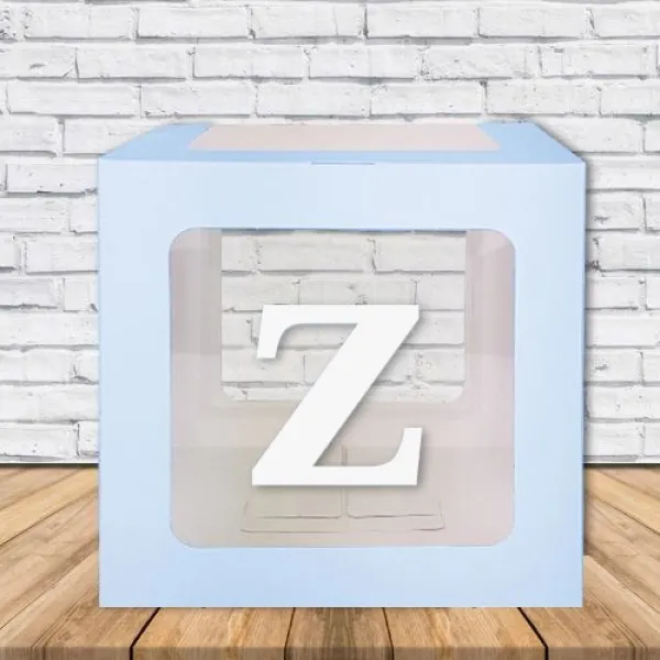 Şeffaf Kutu Harf Mavi 25 cm Adan Zye