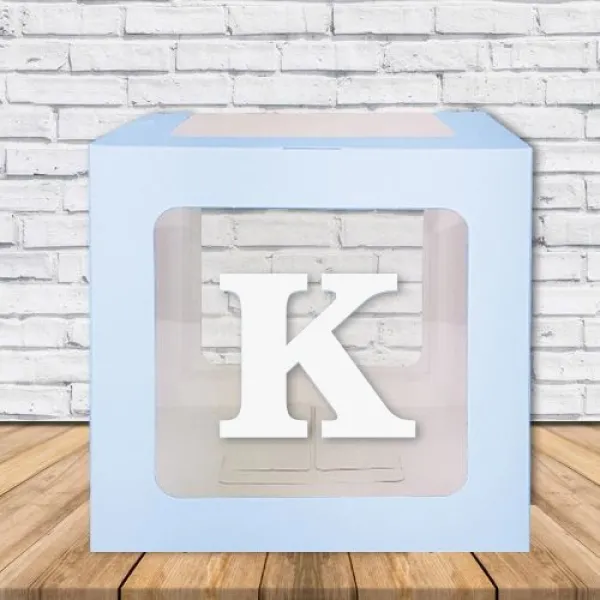 Şeffaf Kutu Harf Mavi 25 cm Adan Zye