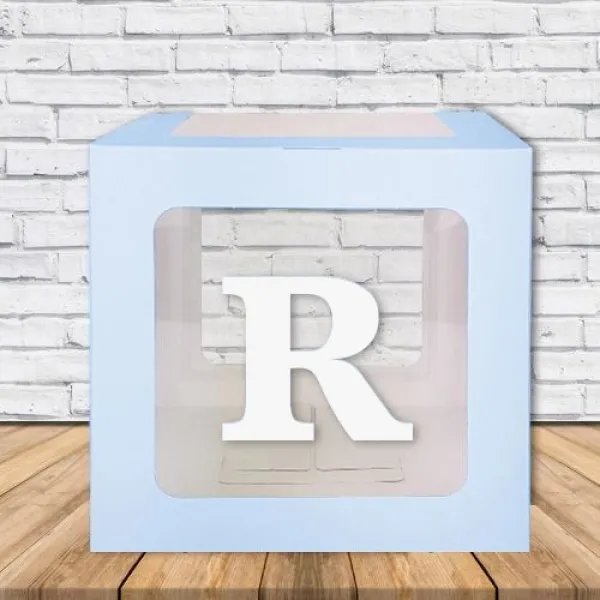 Şeffaf Kutu Harf Mavi 25 cm Adan Zye