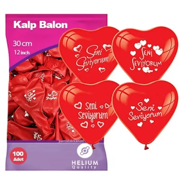 Seni Seviyorum Balonu 100 Adet