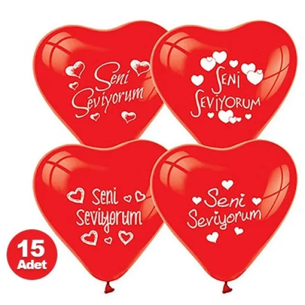 Seni Seviyorum Balonu 15 Adet