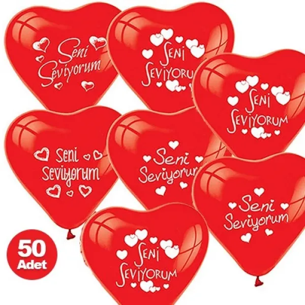 Seni Seviyorum Balonu 50 Adet