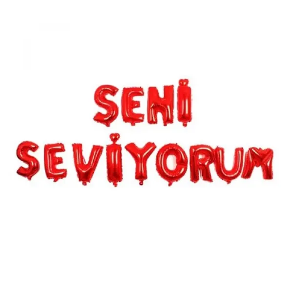 Seni Seviyorum Folyo Balon Kırmızı (35 cm)