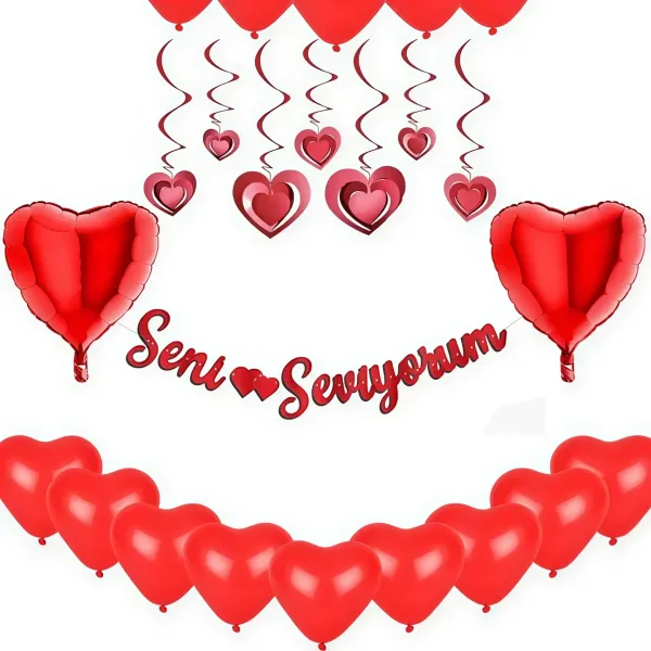 Sevgiliye Özel Doğum Günü Süsleri Seti