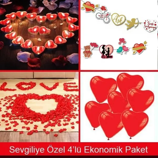 Sevgiliye Özel Süsleme Paketi (4 Parça)