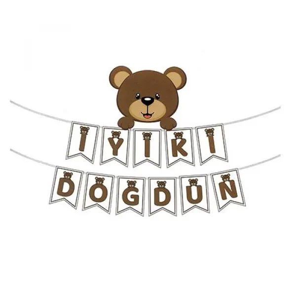 Sevimli Ayıcık İyi Ki Doğdun Yazısı 2 Metre