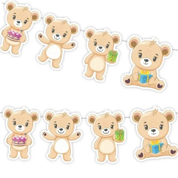 Sevimli Ayıcık Little Bear Dekoratif Banner - 150x18 cm
