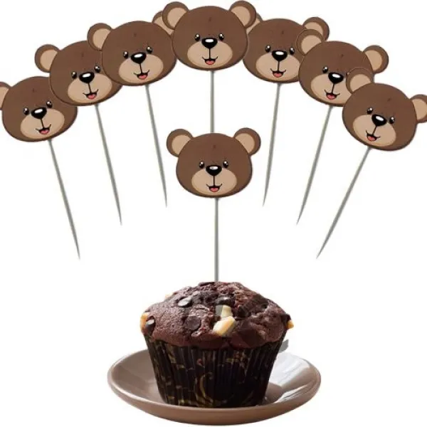 Sevimli Ayıcık Little Bear Kek Kürdanı 10 adet