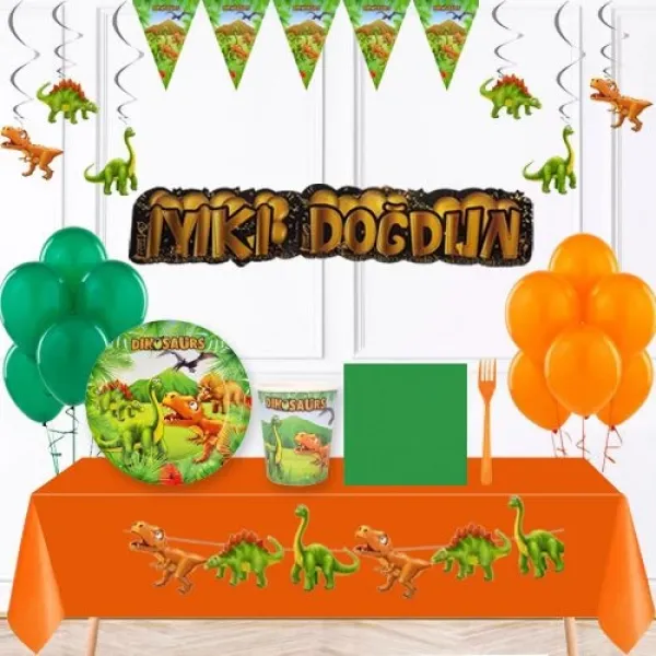 Sevimli Dinozor 16 Kişilik Ekonomik Parti Seti