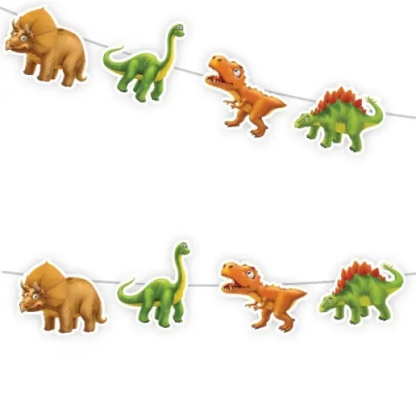 Sevimli Dinozor Dekoratif Banner 150x17 cm