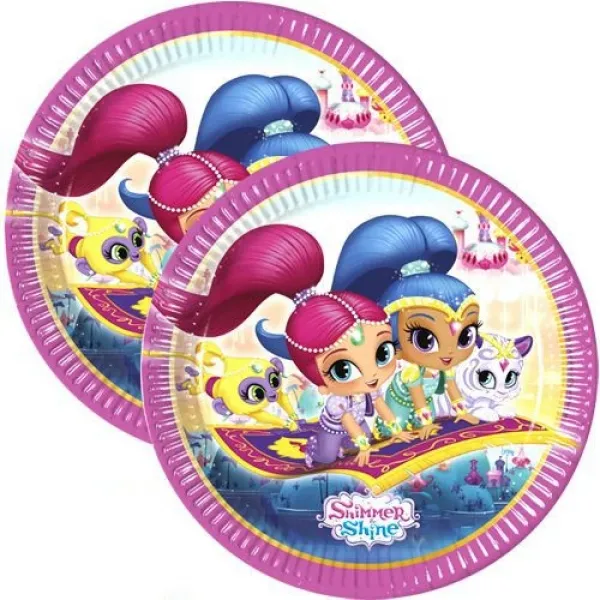 Shimmer & Shine Işıltı ve Parıltı Tabak (8 Adet)