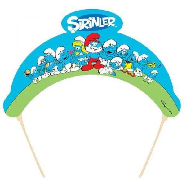 Şirinler Kağıt Taç (6 Adet)