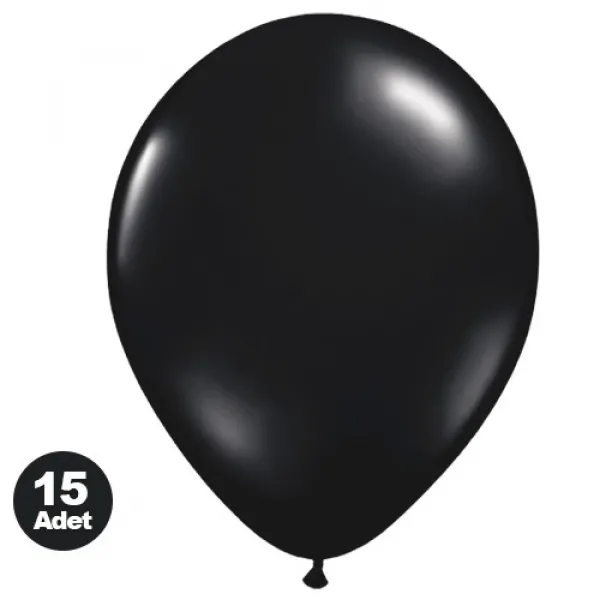 Siyah Pastel Balon (15 Adet)