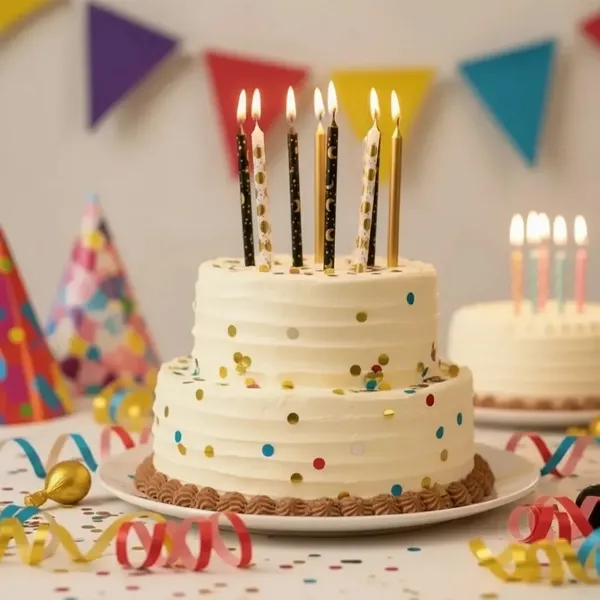 Siyah Beyaz Gold Pasta Mumu Balon Desenli 6 Adet