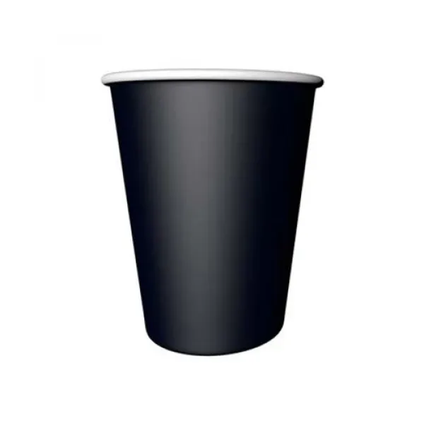 Siyah Karton Meşrubat Bardak (8 Adet)