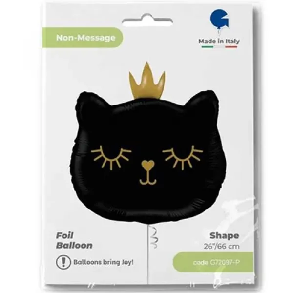 Siyah Kedi Folyo Balon ITALYAN 66 cm