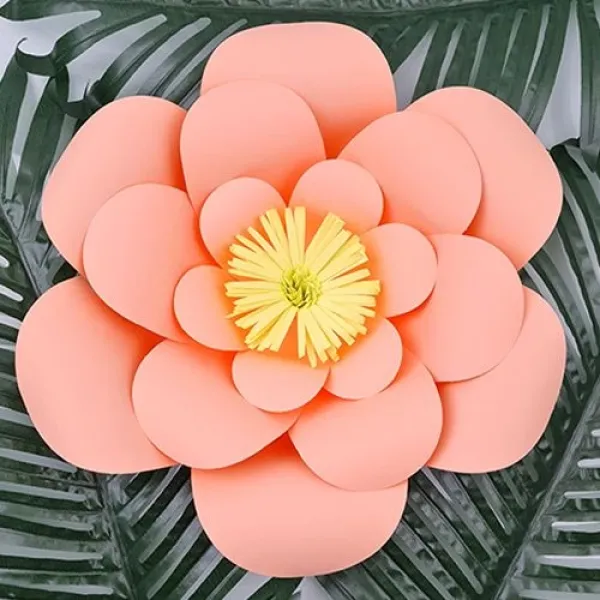 Somon Rengi Kağıt Çiçek 1 Adet (30 cm)