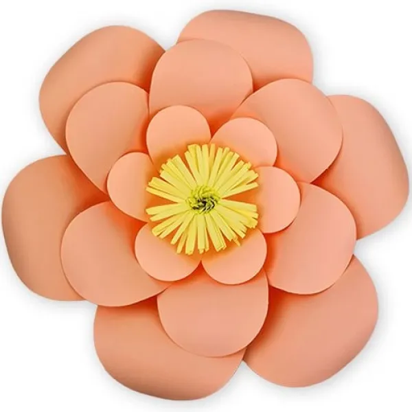 Somon Rengi Kağıt Çiçek 1 Adet (30 cm)