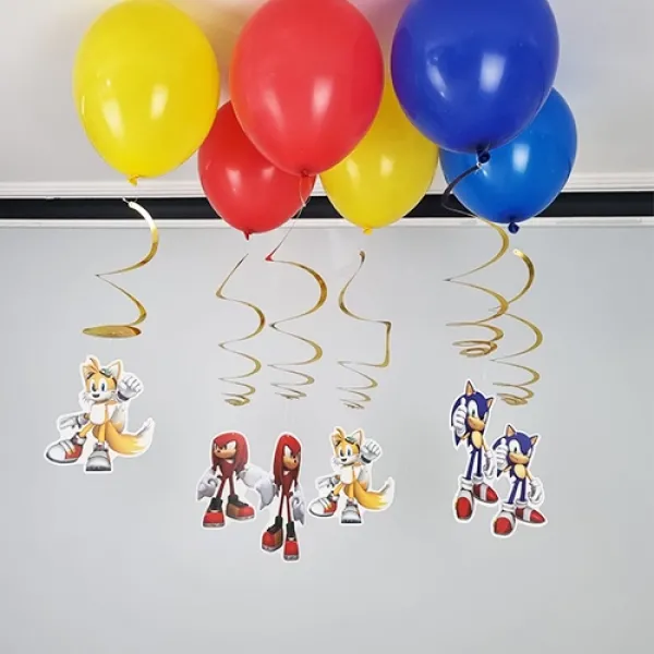 Sonic Balonlu Tavan Süsü 6lı