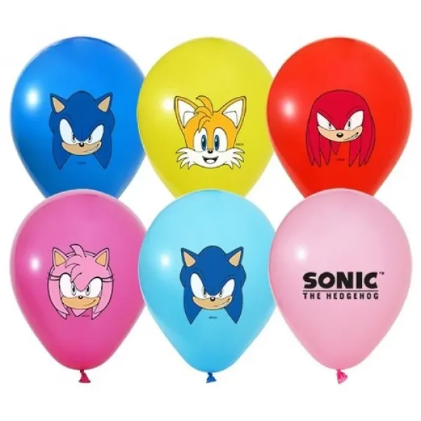 Sonic Boom Baskılı Balon 8 adet