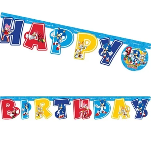 Sonic Boom Happy Birthday Yazısı 210 cm