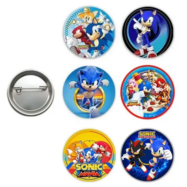 Sonic vs Shadow Hediyelik Parti Rozeti (6 adet)