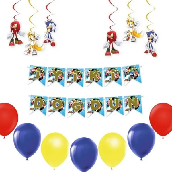 Sonic Parti Malzemeleri Seti Ekonomik