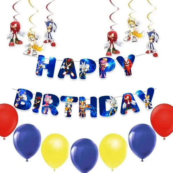 Sonic Parti Malzemeleri Seti Ekonomik