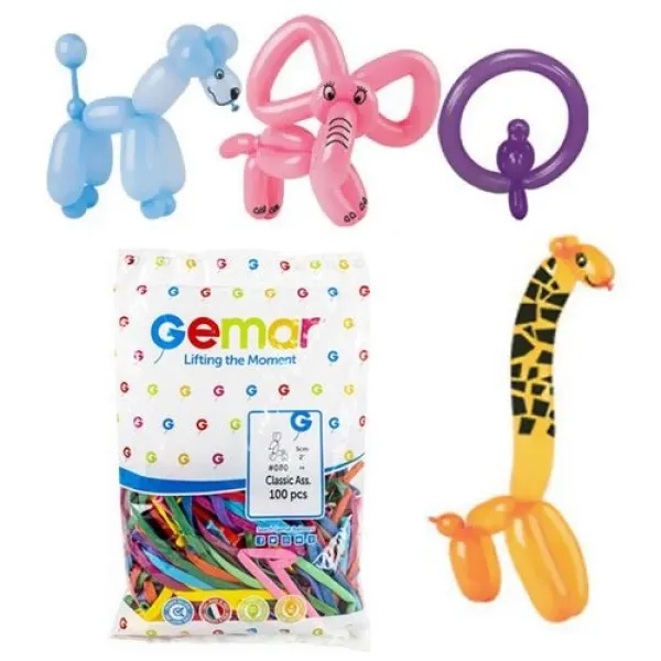 Sosis Balon Şekilleri 100 Adet (Gemar Marka)