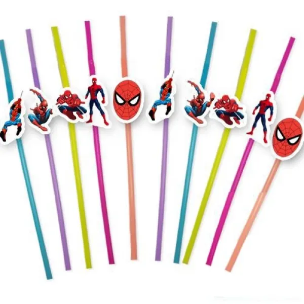 Spiderman Artistik Pipet 10 Adet