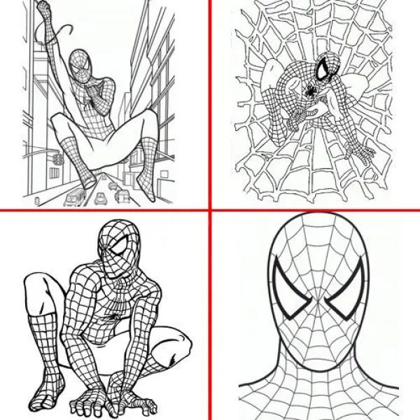 16 Sayfa Spiderman Boyama Kitabı Stickerlı 1 Adet