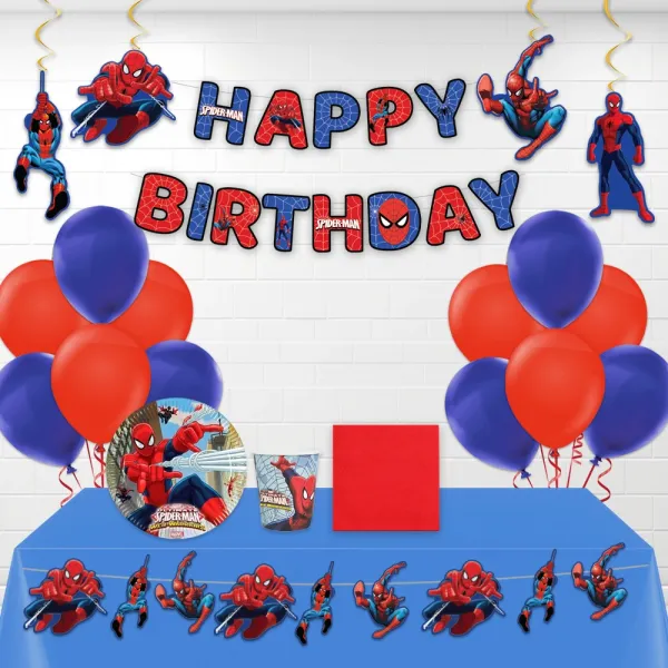 Spiderman Doğum Günü Parti Seti (8 Kişilik)