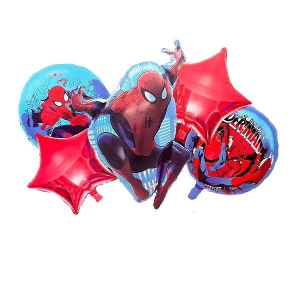 Spiderman Folyo Balon Kırmızı 5li set