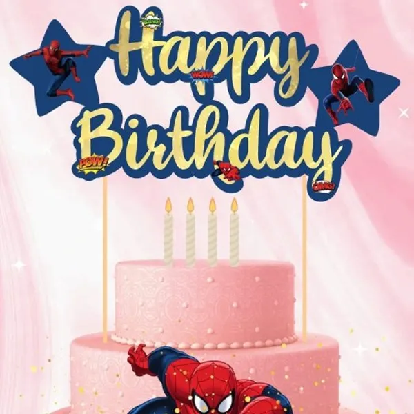 Spiderman Happy Birthday Pasta Süsü