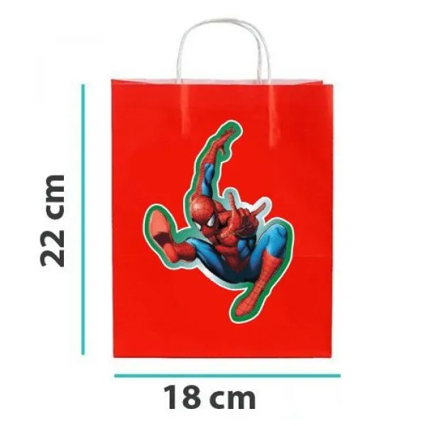 Spiderman Hediye Çantası 1 adet 18x22