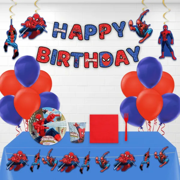 Spiderman Konsepti Parti Seti (16 Kişilik)
