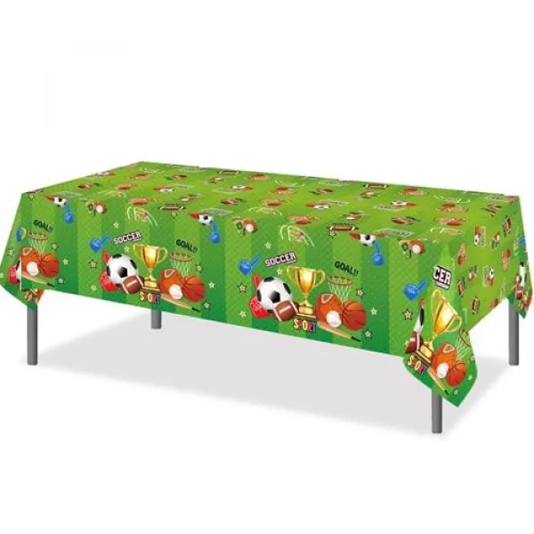 Spor Temalı Masa Örtüsü (Basketbol - Futbol) 130x220 cm