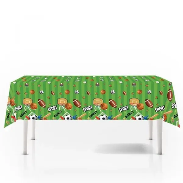 Spor Temalı Masa Örtüsü (Basketbol - Futbol) 130x220 cm
