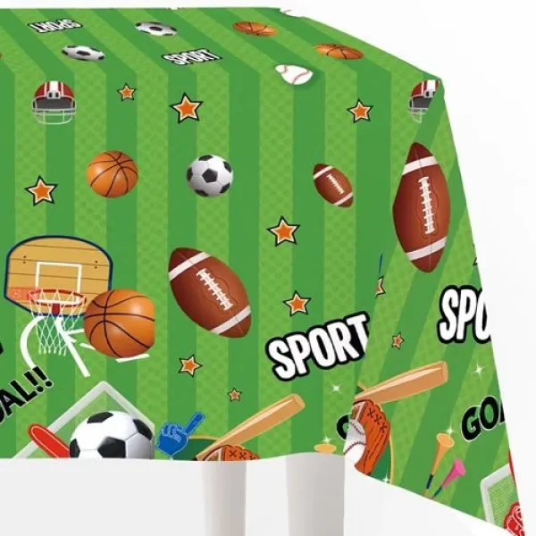 Spor Temalı Masa Örtüsü (Basketbol - Futbol) 130x220 cm