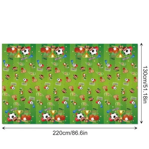 Spor Temalı Masa Örtüsü (Basketbol - Futbol) 130x220 cm