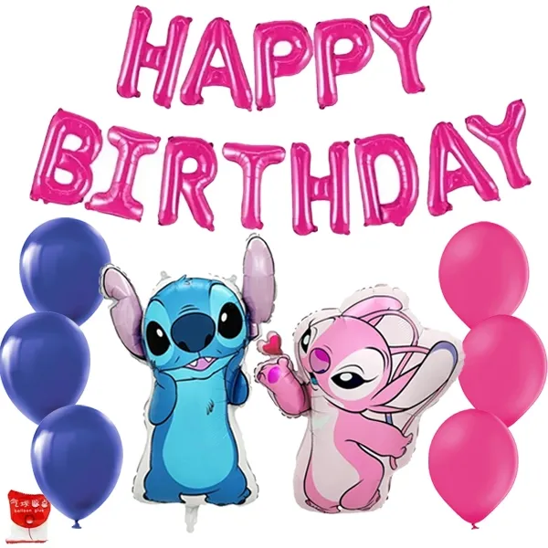 Stitch - Angel Balon Dekorasyon Seti