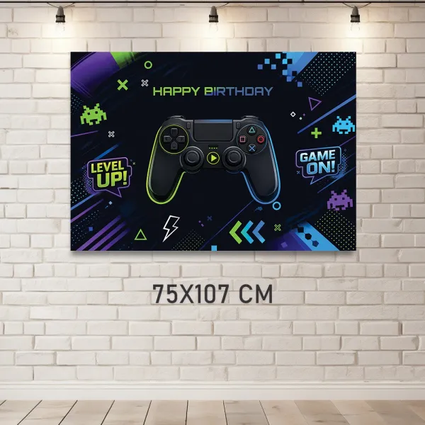 Oyun Konsolu Happy Birthday Poster (75x107 cm)