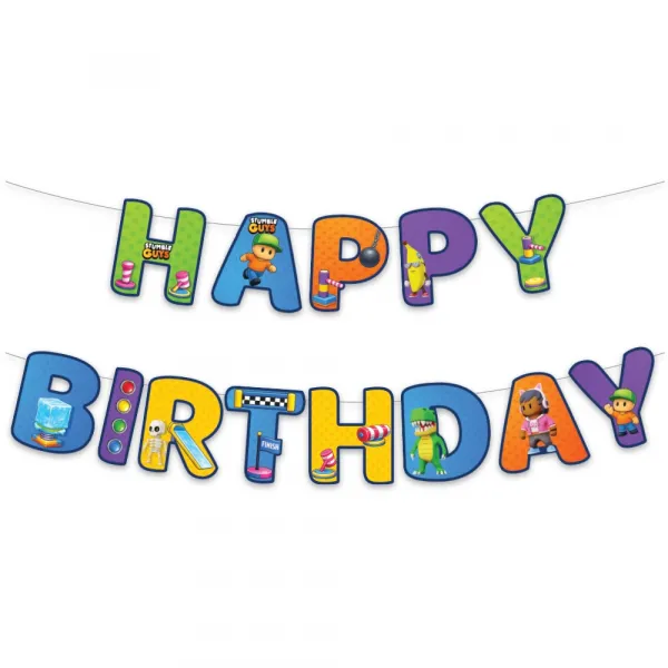 Stumble Guys Happy Birthday Yazısı (170 cm)